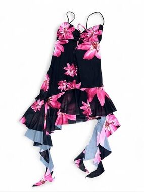 Forever 21 Black Sundress with Pink Floral Detail